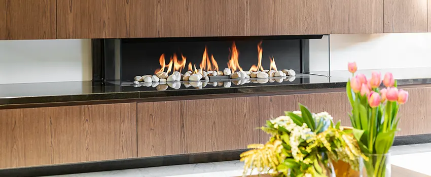 Double-height Fireplace Design Refurbishment in Vaughan, Ontario